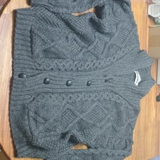 Aran Crafts Men's Gray Merino