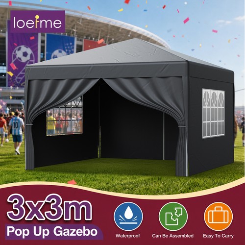 Grey 3x3m pop gazebo - grey,