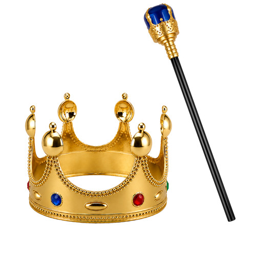 Gold king queen crown - king,