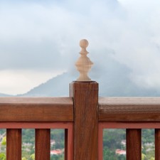 Hand Carved Wooden Post