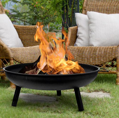 Garden fire pit - fire, round