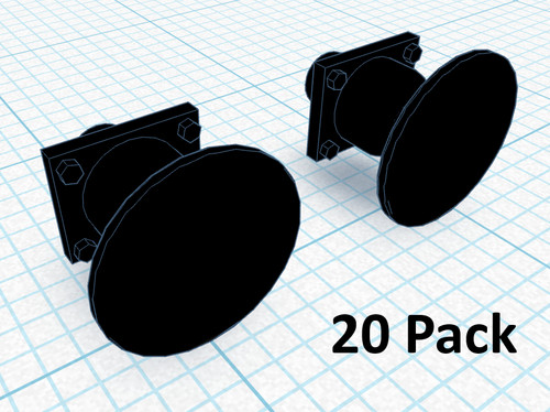 Round buffers short pack - buffers, 20