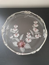 Vintage Collection - Walther Glas Mikasa Rosella Pink Glass 30cm Plate £12.00
