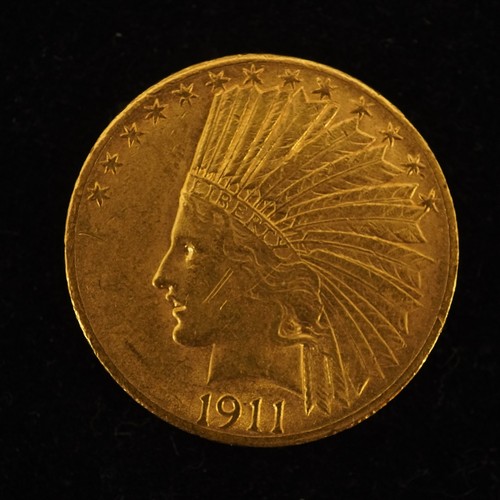 1911 gold indian free - 1911-s, $10