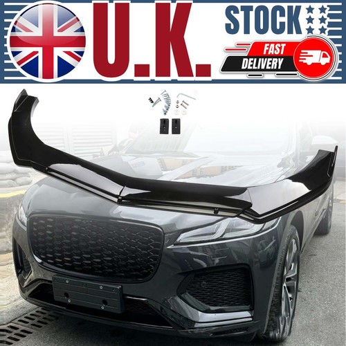 Glossy balck front bumper lip - front,
