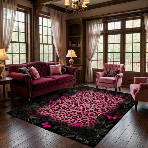 5x7 hot pink leopard - 5x7,