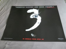SCREAM 3 (2000) RARE ROLLED WES CRAVEN orig UK teaser quad poster 40" x 30" EXC