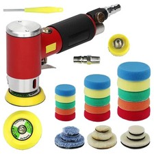 Mini Dual Action Air Sander Polisher Kit 1" 2" 3" Random Orbital for Auto Body