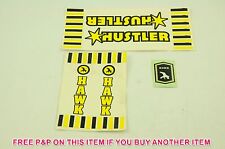 OLD SCHOOL HAWK HUSTLER BIKE TRANSFER/DECAL SET GENUINE 80’s MADE NEW OLD STOCK