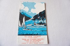 July 1938 Clyde Coast Craigendoran Steamer Services LNER Railway Timetable