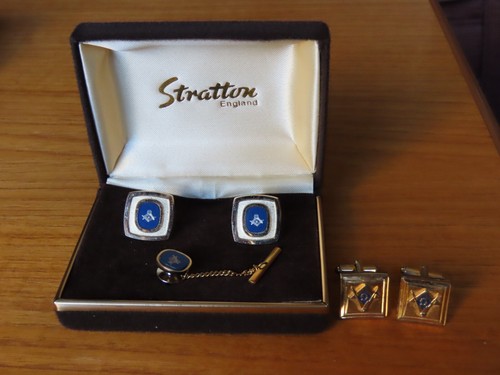 Vintage masonic cuff links - vintage,