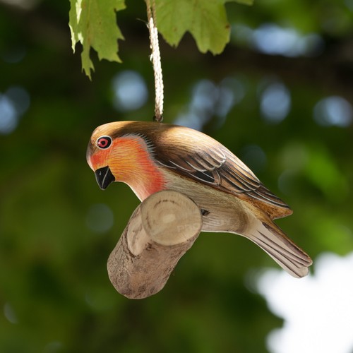 Small wooden robin bird - wooden,