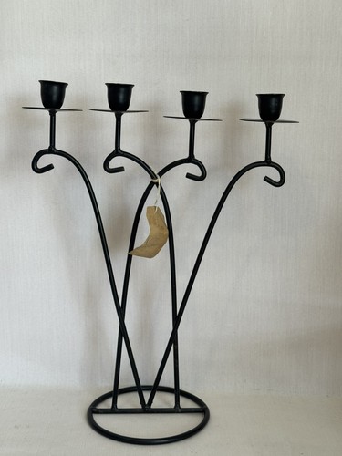 Black candle stick holder - stick,