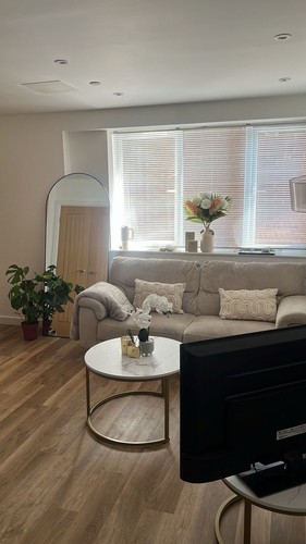 Dfs beige velvet seater - beige, sofa