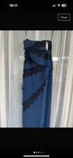BNWT - Coast Isabella lace and navy maxi occasion dress - detachable straps.