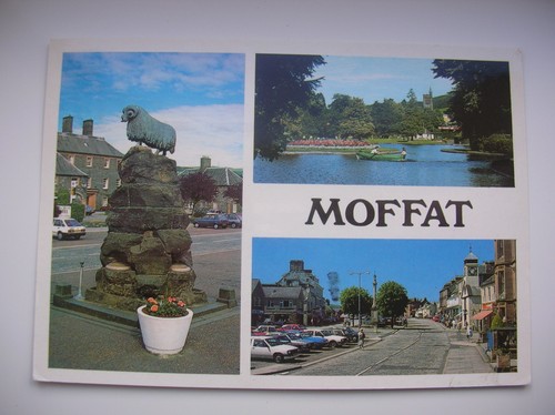 Moffat postcard ram statue - ram,