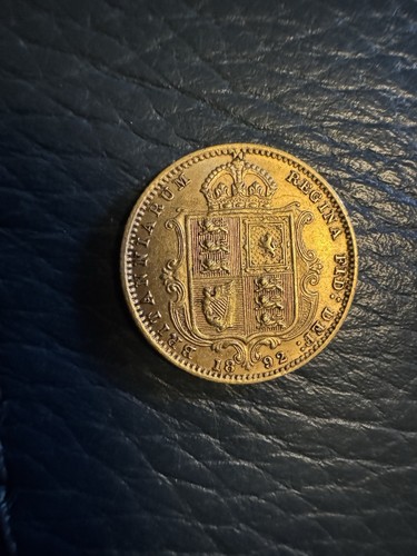 1892 queen victoria gold half - gold,