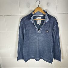 Weird Fish Jumper Mens Medium Blue Quarter Zip Fleece Outdoor Hike Macaroni Walk