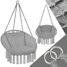 Swing Chair Grey Garden Egg Chairs Outdoor Outside Hanging Seat Indoor Hammock