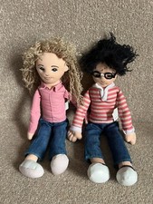 Harry Potter & Hermione - Gryffindor Friends - 2001 Plush Dolls - Vintage Mattel