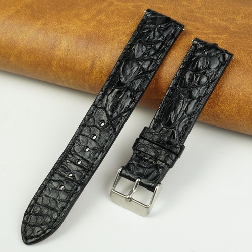 Black leather watch - leather,