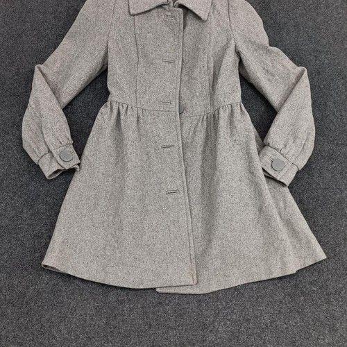 Wool blend babydoll coat - wool,