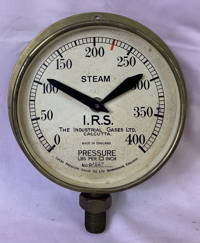Vintage steam pressure gauge - pressure,