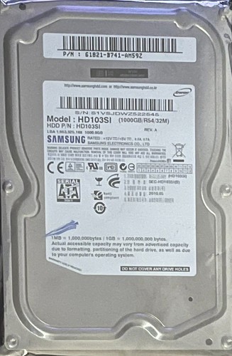 Samsung hd103si 1tb 5400rpm - hd103si,