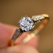 18ct Gold 0.51ct Old Mine Cut