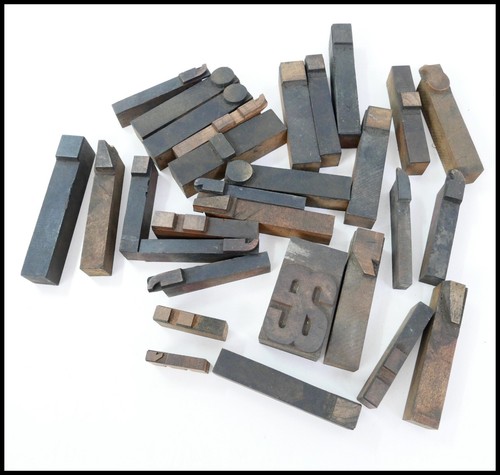 Vintage wooden punctuation - wooden,