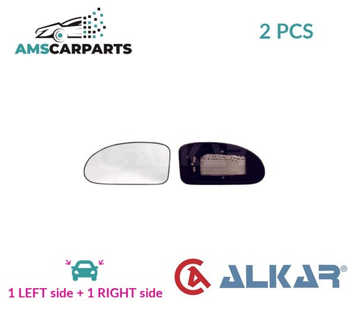 Rear view mirror glass - view, pair