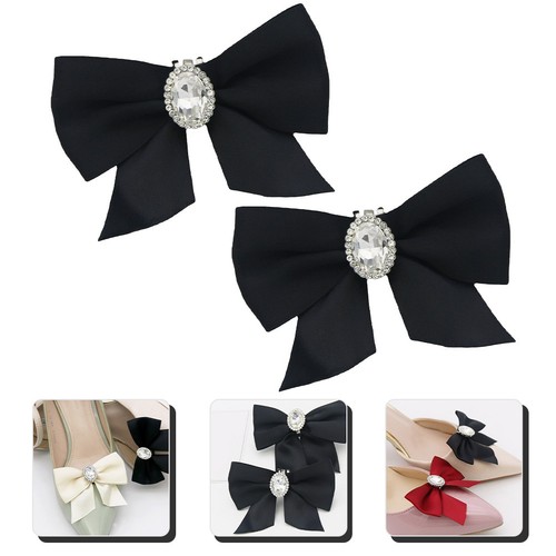 2pcs versatile black bow - black,