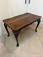 Antique coffee table walnut - antique,