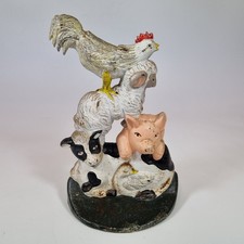 Vintage Painted Cast Iron Door