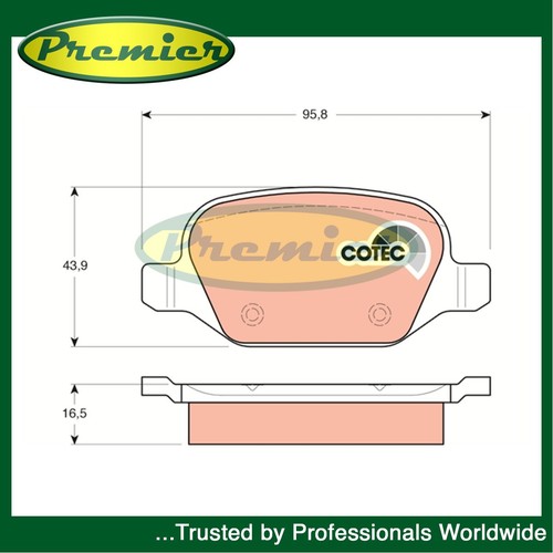 Premier rear brake pads set - rear,