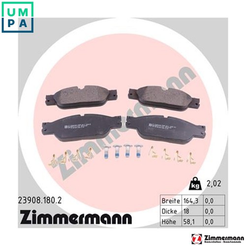Brake pad set - pad,