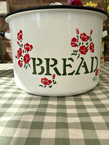 White enamel metal - enamel, bin