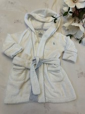 Baby Boys Ralph Lauren Bath Towel Robe Gown Age 6 Months USED ONCE