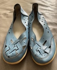 Ladies Blue Foldable Slip On
