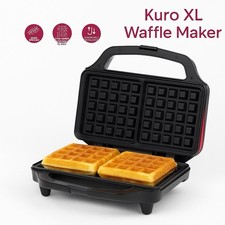 Used Salter XL Waffle Maker Kuro Non-Stick Iron Machine 900W Extra Thick Plates