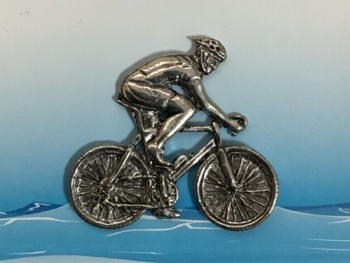 Racing cyclist silver pewter - cyclist,
