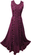 Dress Maxi Long Embroidered