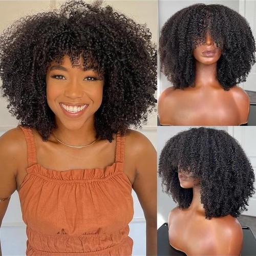 Human hair wig afro - hair, kinky
