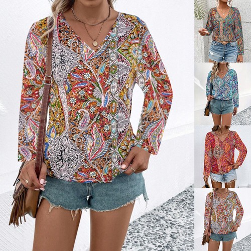 Women boho floral - boho, tops