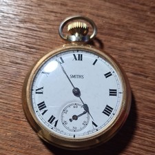 Vintage metal Smiths Empire Pocket Watch Working c1970