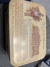 Vintage Potter & Moore History Collectible Tin with 18 Mini Soaps In Box Unused