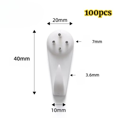 100pcs seamless wall - 100pcs, hooks