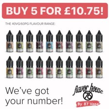 Flavour House 76 E Liquid Vape Juice 10ml | 6mg 12mg 18mg Nicotine | QUALITY UK