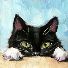 Original Oil Painting Cat