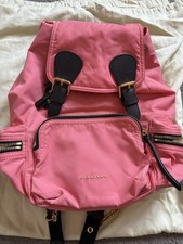 Burberry Rucksack Backpack Medium Pink Nylon/Leather